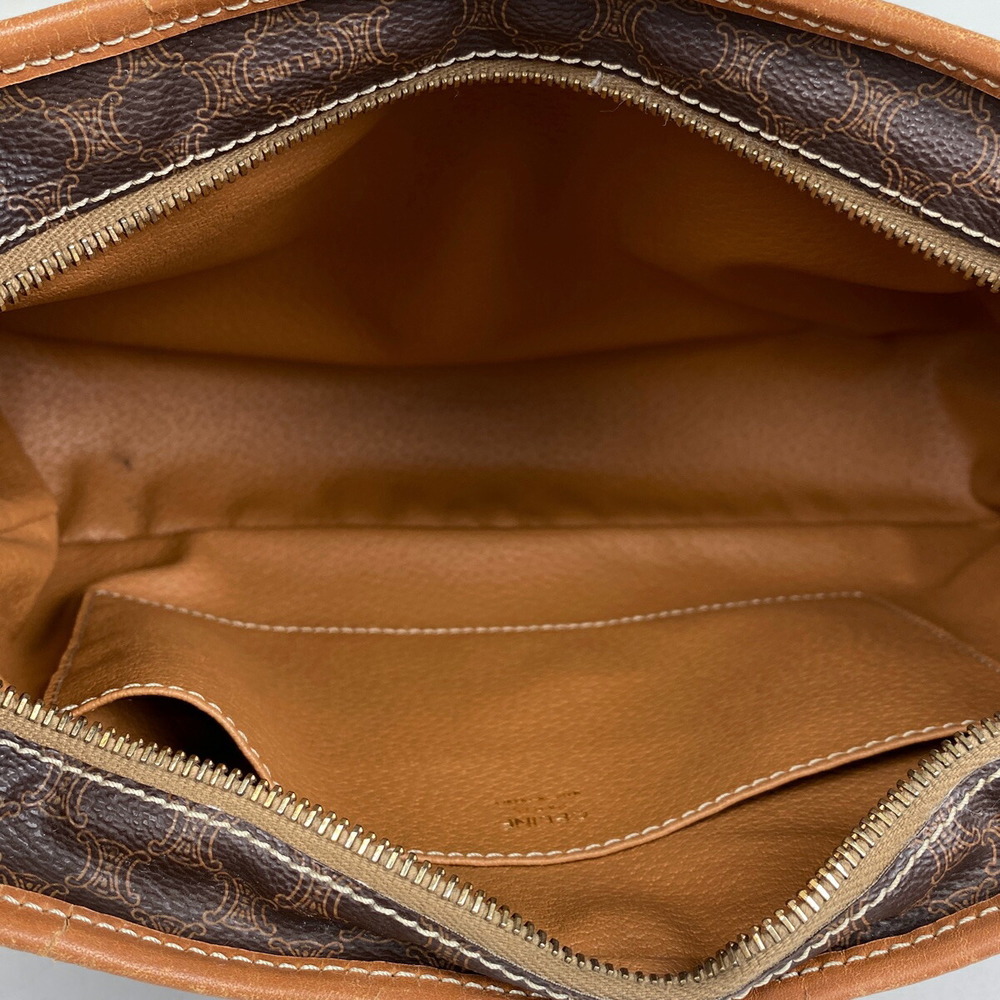 Celine Macadam Pattern Shoulder Canvas Handbag Br… - image 8